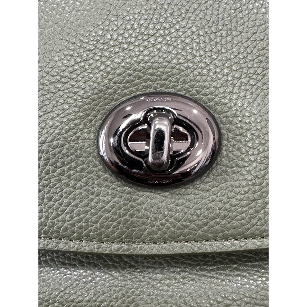 Coach 36762 Olive Pebbled Leather Hobo Crossbody Bag Gunmetal Turnlock Dust Bag - Picture 9 of 16